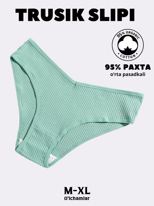 Трусы-слипы женские, из хлопка, на средней посадке - 