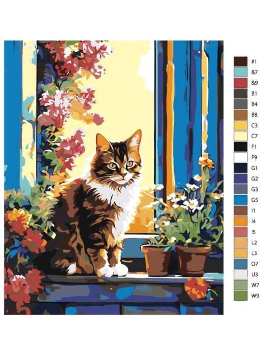 Raqamlar bo'yicha rasm chizish ARTERY "Mushukchalar", holstda chizmachilik, 40 * 50 sm