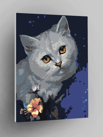 Картина рисование по номерам ARTERY "Котики", раскраска на холсте, 40 * 50 см — ARTERY-FBSKOT3-БАГРОВ