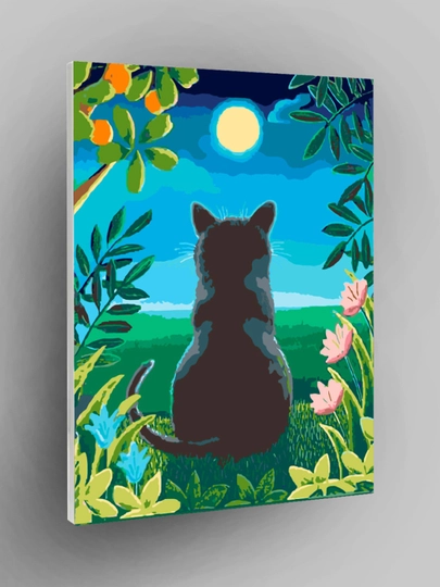 Картина рисование по номерам ARTERY "Котики", раскраска на холсте, 40 * 50 см — ARTERY-FBSKOT3-БИРЮЗ