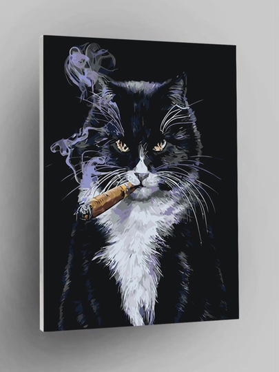 Картина рисование по номерам ARTERY "Котики", раскраска на холсте, 40 * 50 см — ARTERY-FBSKOT3-ЛАВАНД