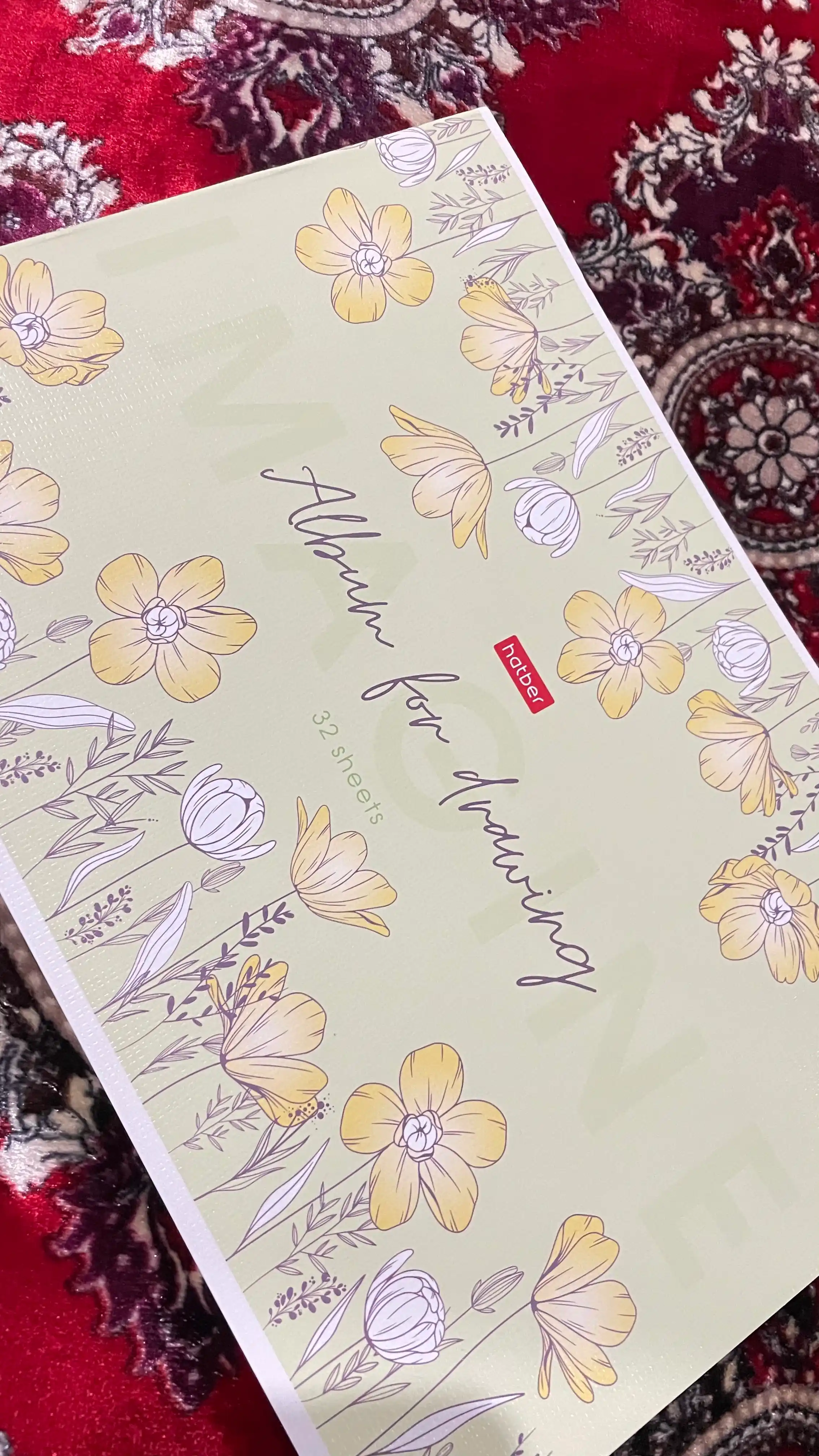 Альбом для рисования Hatber Wonderful Flowers на скобе, 32А 4тВ, А4ф, 32 листа