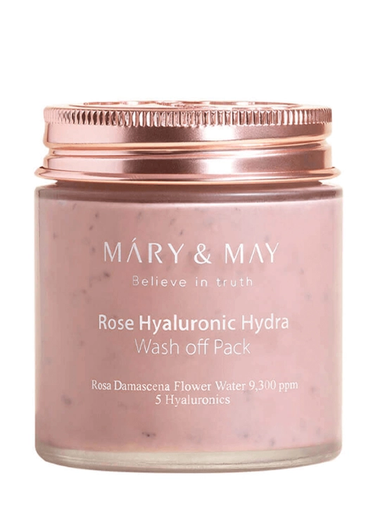 Глиняная маска для глубокого увлажнения Mary&May Rose Hyaluronic Hydra Wash off Pack, 125 г