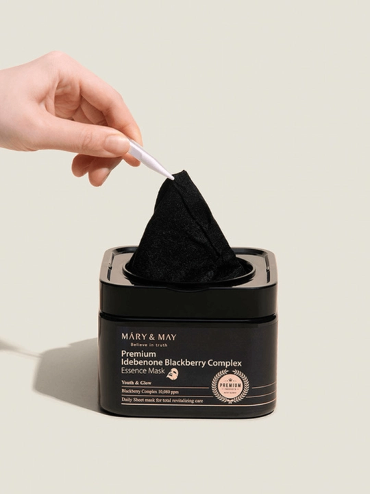 Набор антиоксидантных масок Mary&May Premium Idebenone Blackberry Complex Essence Mask