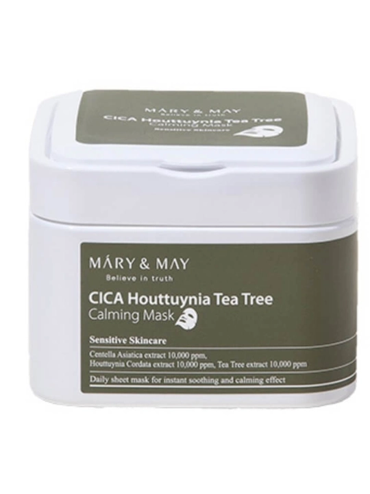 Набор масок с центеллой для чувствительной кожи Mary&May Cica Houttuynia Tea Tree Calming