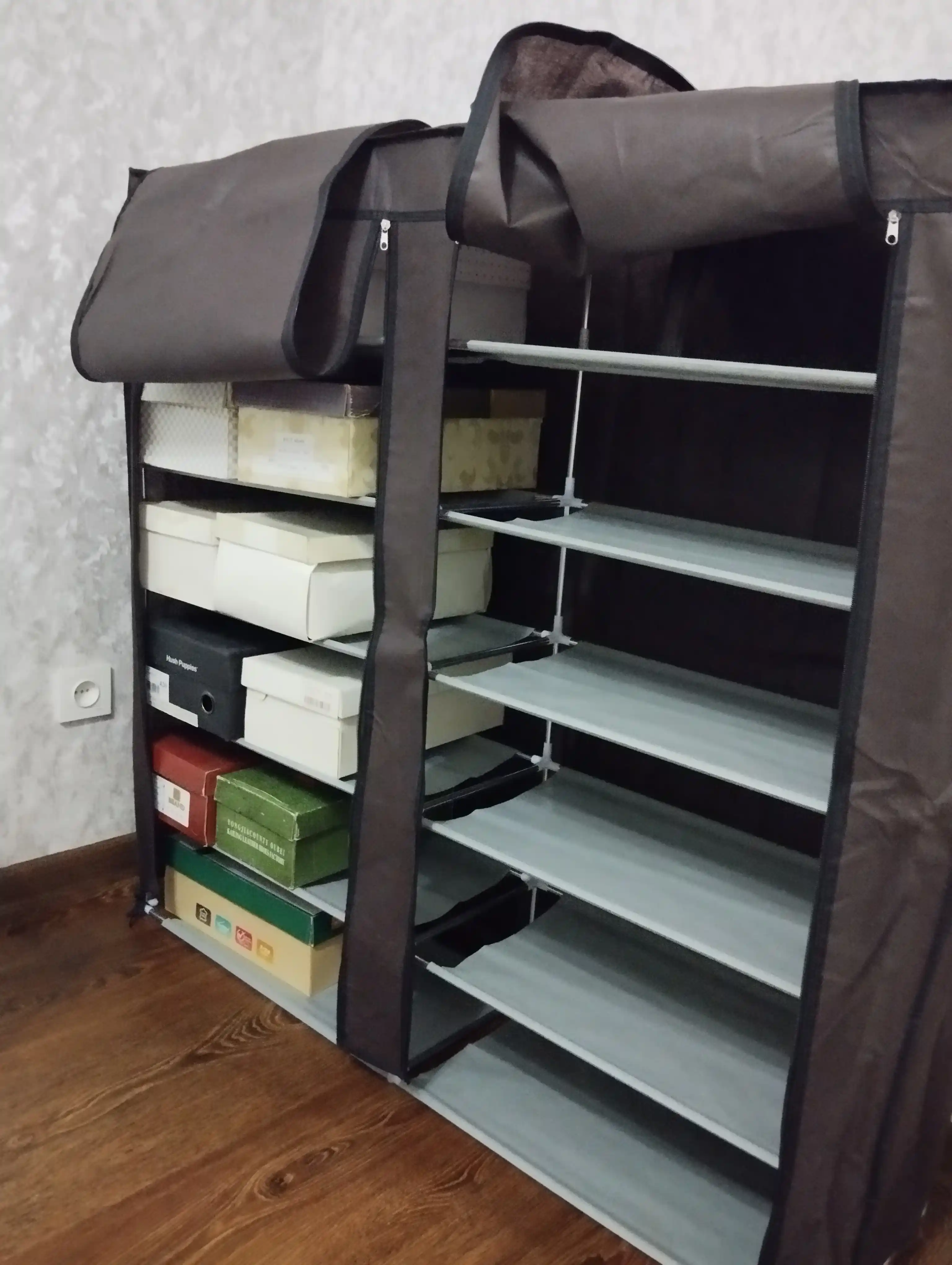 Шкаф тканевый для хранения обуви, 12 рядов, 120 * 20 * 110