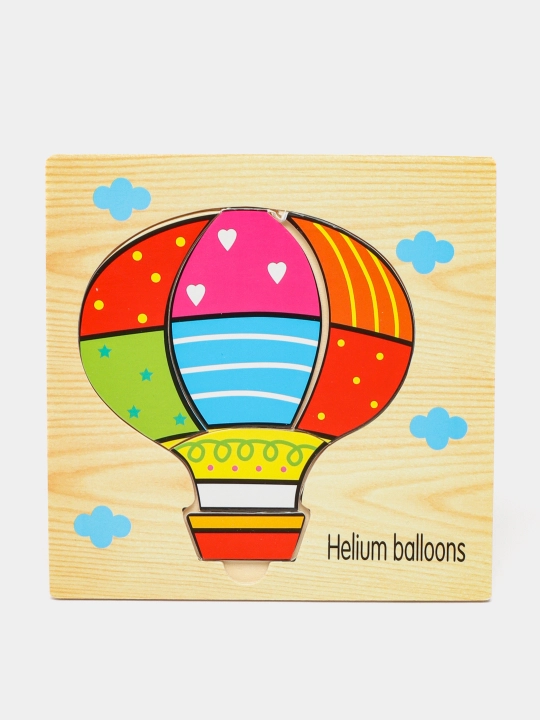 Bolalar uchun tutqichli yog'och 3D jumboq