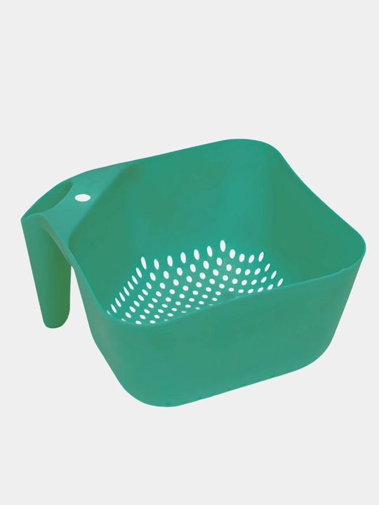 Дуршлаг пластиковый с ручкой для мытья овощей, фруктов, риса, макарон