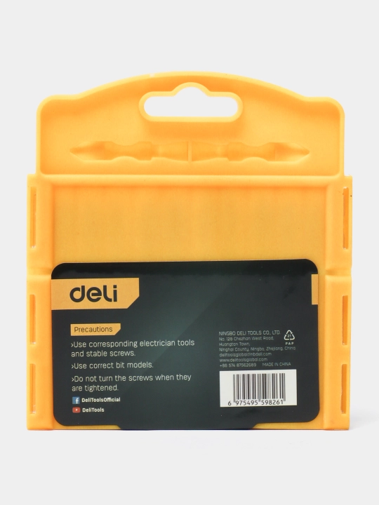 To'plamdagi bitlar Deli EDL252202, 10 dona, PH2x65 mm