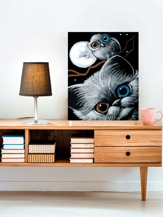 Картина рисование по номерам ARTERY "Котики", раскраска на холсте, 40 * 50 см