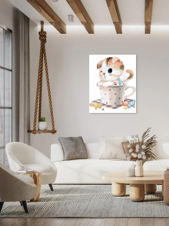 Картина рисование по номерам ARTERY "Котики", раскраска на холсте, 40 * 50 см
