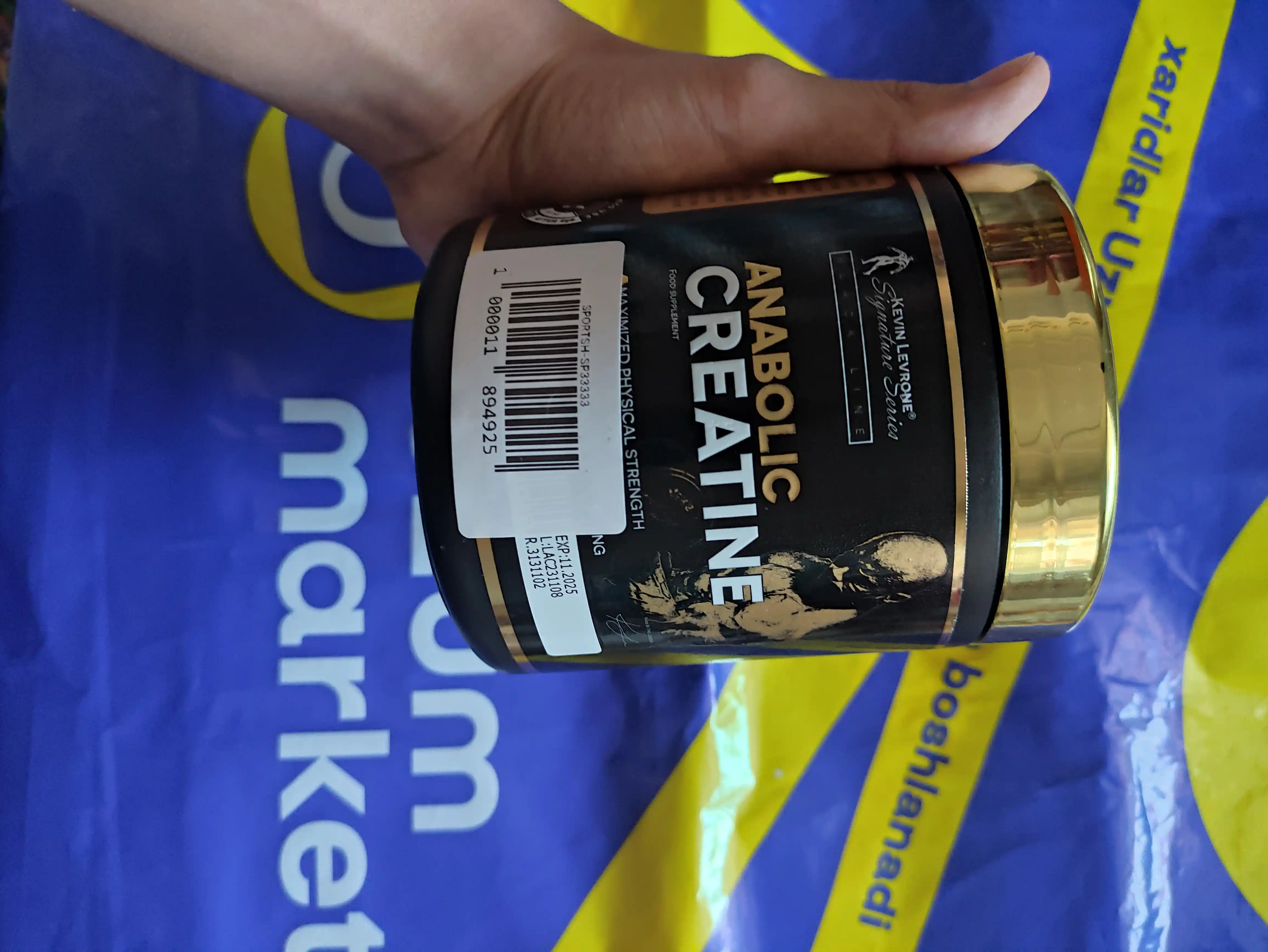 Creatin Kevin Levrone Monogidrat Anabolic Creatine, mushaklarning o'sishi uchun, 300 g