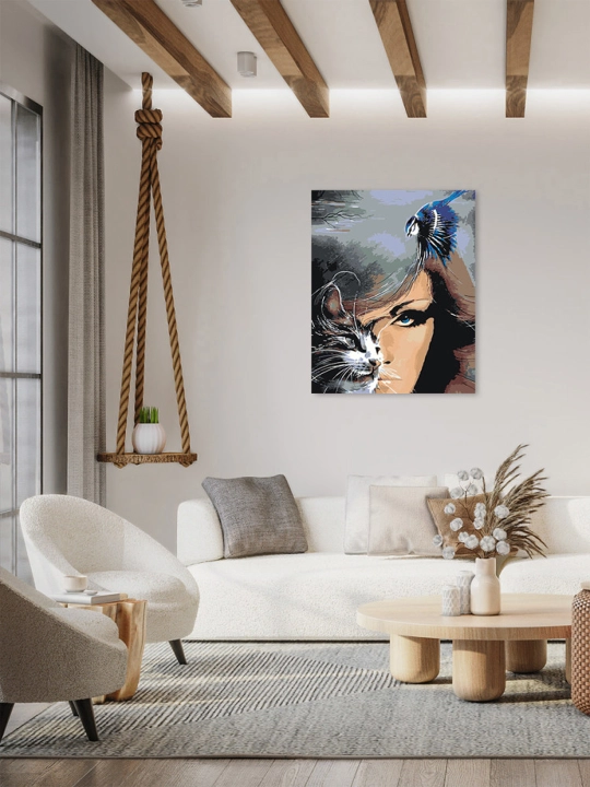 Картина рисование по номерам ARTERY "Котики", раскраска на холсте, 40 * 50 см