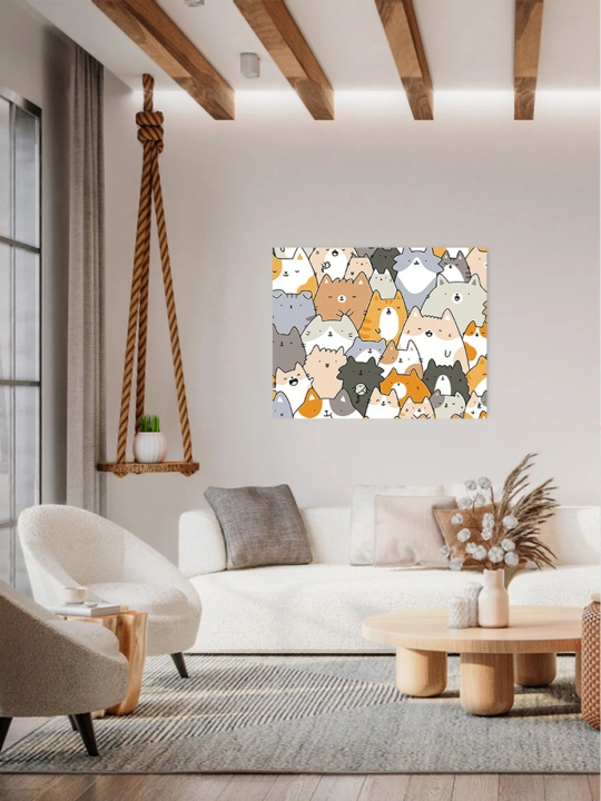Картина рисование по номерам ARTERY "Котики", раскраска на холсте, 40 * 50 см