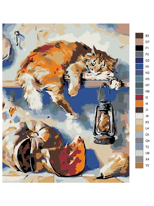 Raqamlar bo'yicha rasm chizish ARTERY "Mushukchalar", holstda chizmachilik, 40 * 50 sm