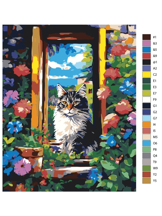 Raqamlar bo'yicha rasm chizish ARTERY "Mushukchalar", holstda chizmachilik, 40 * 50 sm