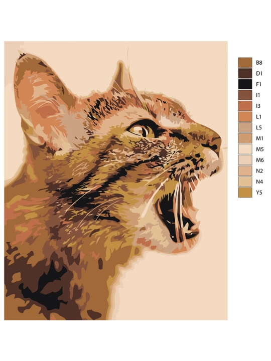 Картина рисование по номерам ARTERY "Котики", раскраска на холсте, 40 * 50 см