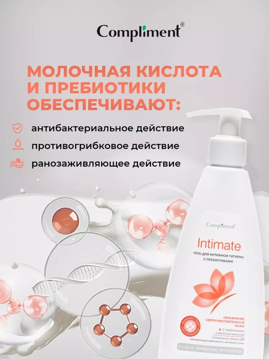 Гель для интимной гигиены с пребиотиками, 250 мл