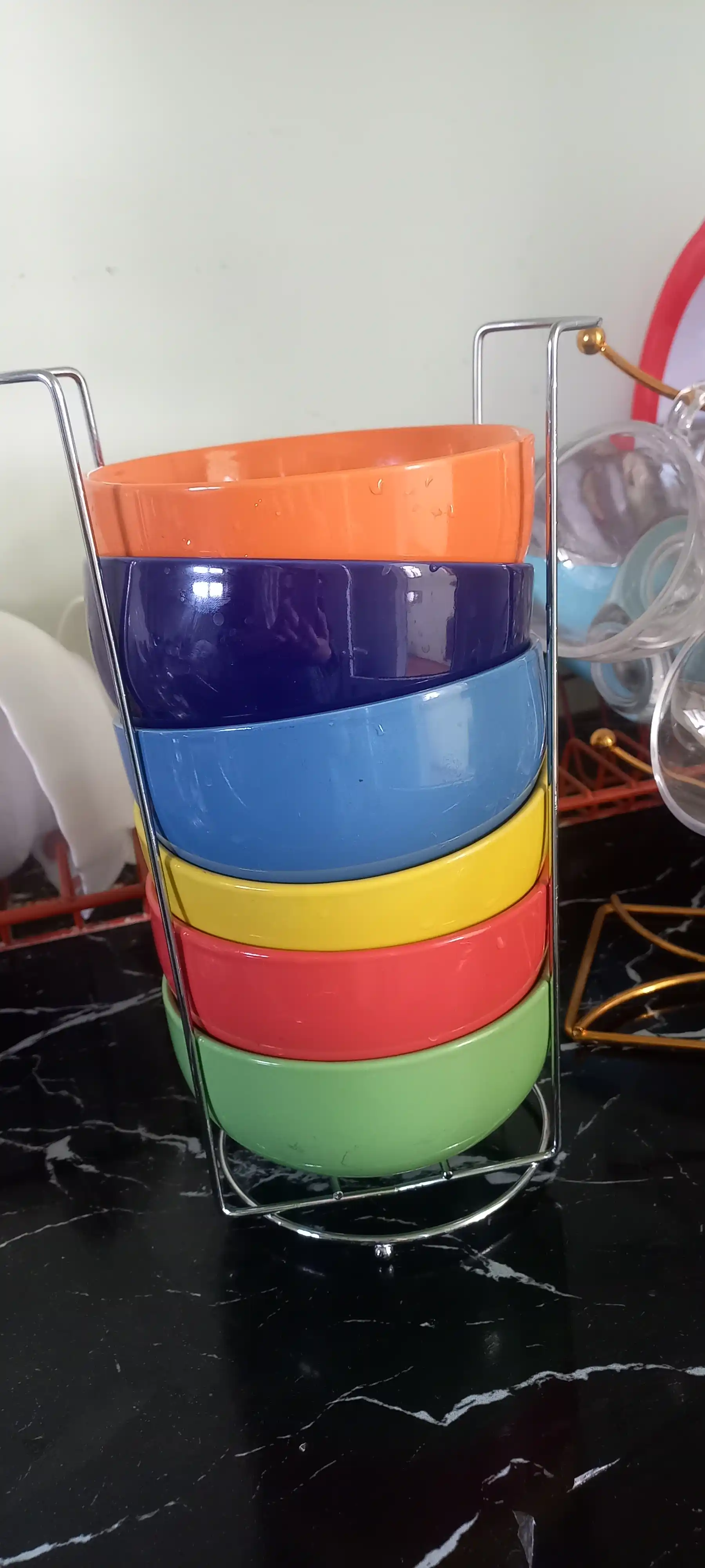 Stendli ko'p rangli kosalar to'plami, 500 ml, 6 dona