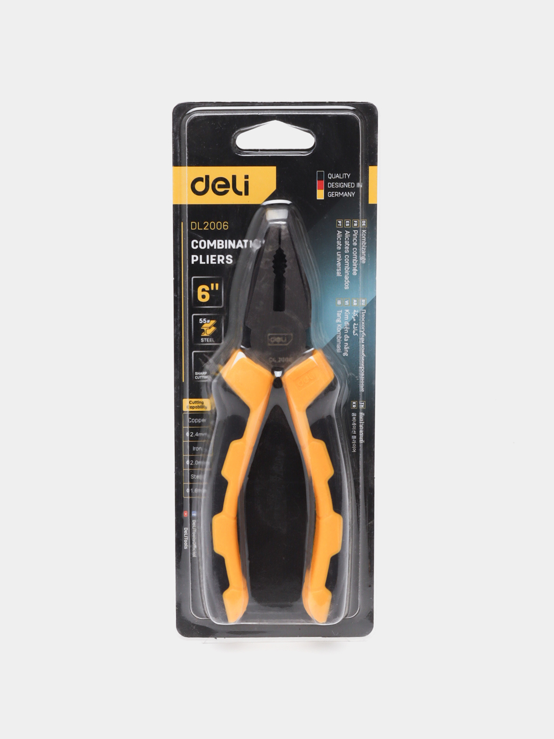 Плоскогубцы Deli EDL2006, 6" - 