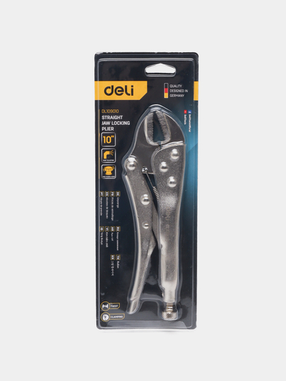 Плоскогубцы прямые с фиксацией Deli EDL109010 — DELTOOL-L109010