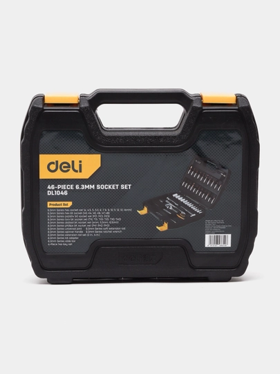 Набор торцевых головок Deli EDL1046 1/4", 46 шт — DELTOOL-EDL1046