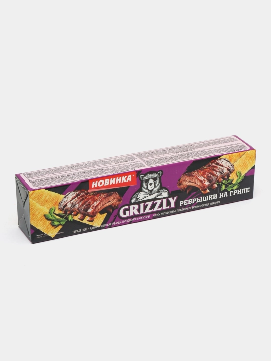 Чипсы  Grizzly со вкусом ребрышки на гриле, 45 гр - 
