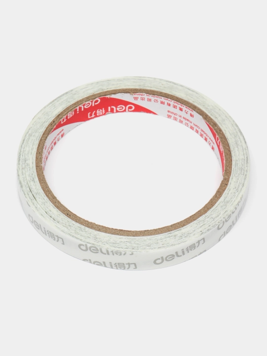 Ikki tomonlama yopishqoq lenta Deli 30409, 12 mm x 10 m