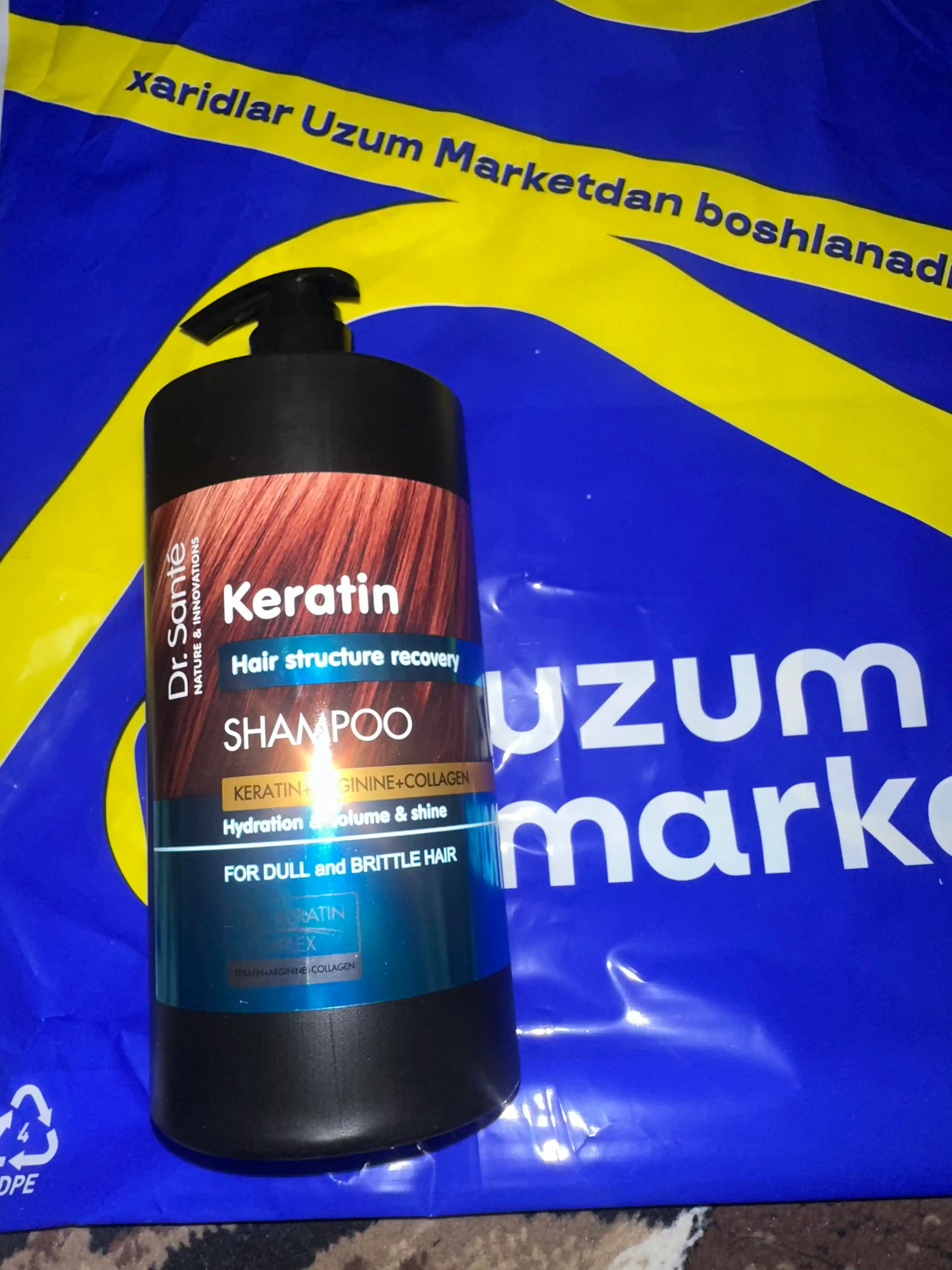 Dr.Sante шампунь Keratin, 1000 мл