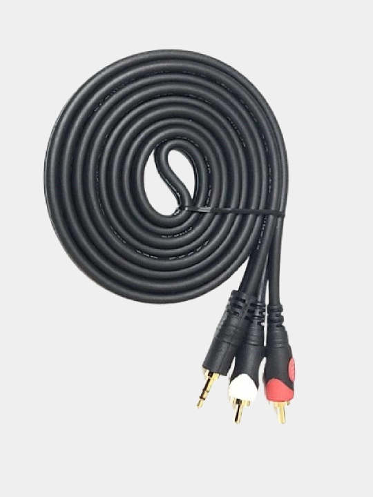 Audio kabel 3.5 mm, shteker - 2 RCA, AUX