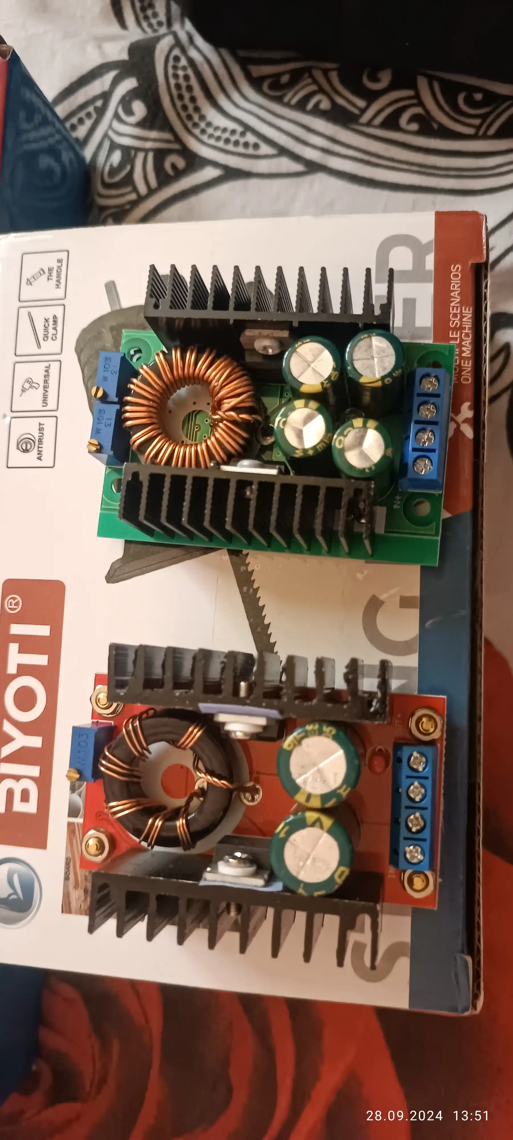 150W DC-DC kukuchlanishni kopaytiruvchi modul "kopaygan kuchlanishni sozlash"