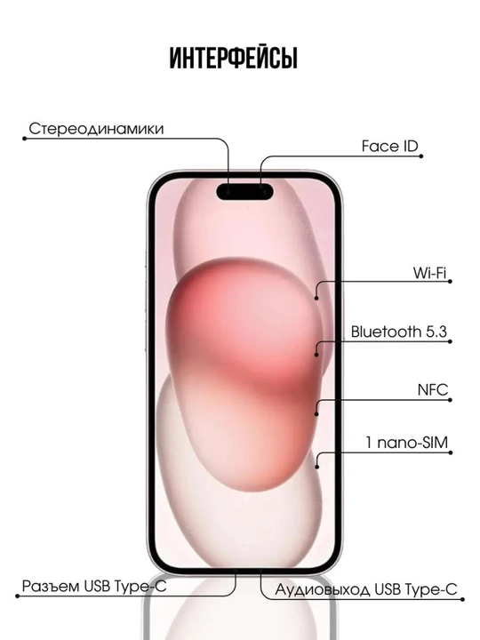 IPhone 15 Neural Engine A16 Bionic, Super Retina XDR 6,1'' OLED, NFC, 4Kcam