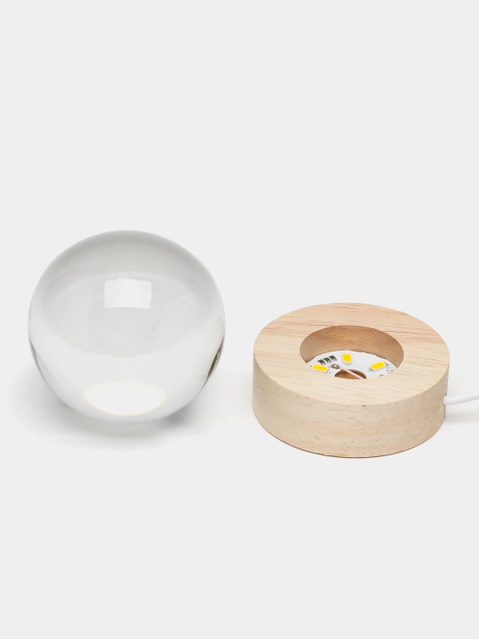 Хрустальный шар ночник 3D, антистресс, настольный светильник, LED, 7x8 см