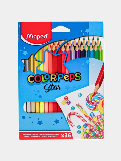 Карандаши цветные Maped Color'Peps, 36цв., 832017 MR000116