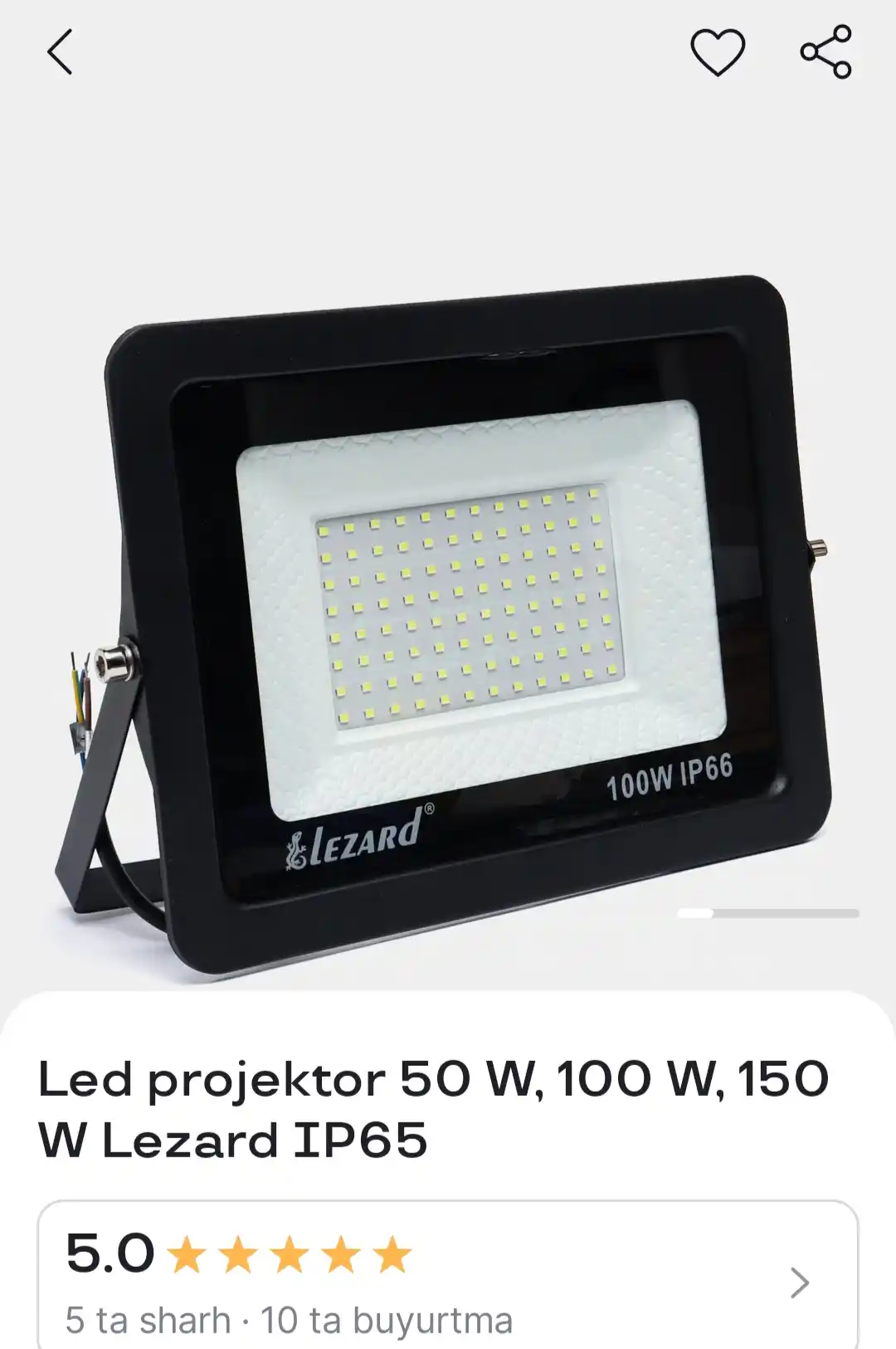 Led projektor 50 W, 100 W, 150 W Lezard IP65
