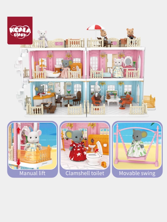 Кукольный домик для девочек, дом зайчика, кролика, Sylvanian Families
