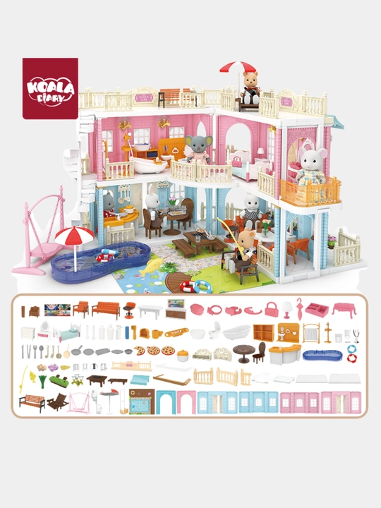 Кукольный домик для девочек, дом зайчика, кролика, Sylvanian Families