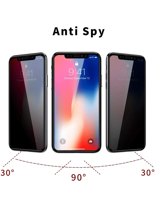 Защитное стекло aнтипеенинг, тонировка для iPhone XS,11,XR,12,13,14,15, Pro, Pro Мax