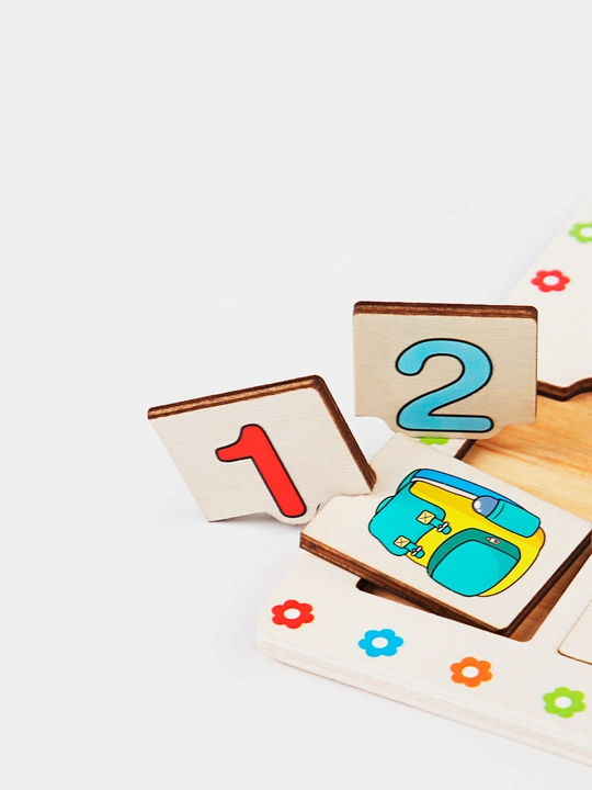 Ta'limiy yog'och jumboq o'yini Tangram, magnitli, tangram vazifalar bilan, tetris