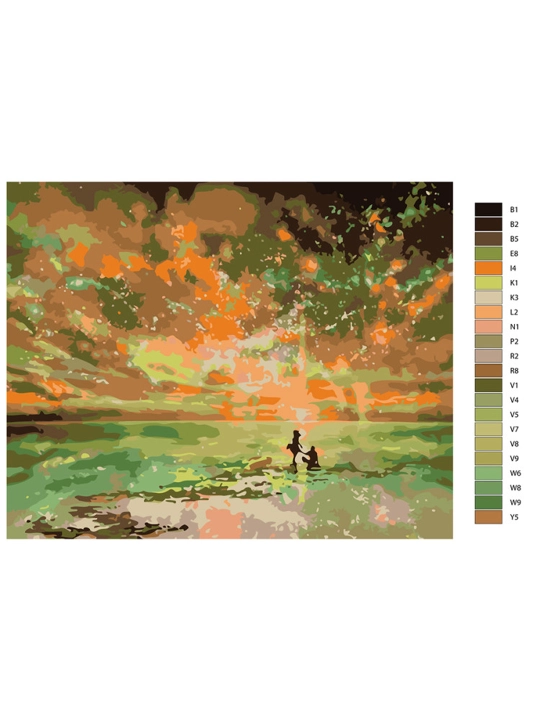 Raqamlar bo'yicha rasm chizish ARTERY "Abstraksiya", holstda chizmachilik, 40 * 50 sm