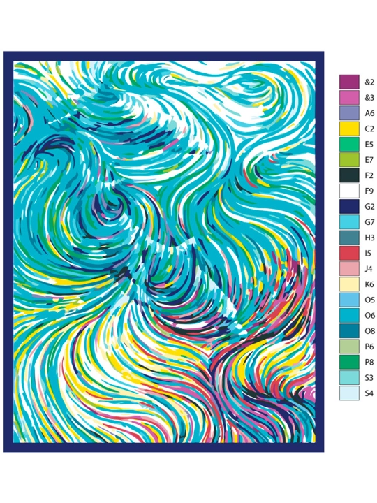 Raqamlar bo'yicha rasm chizish ARTERY "Abstraksiya", holstda chizmachilik, 40 * 50 sm