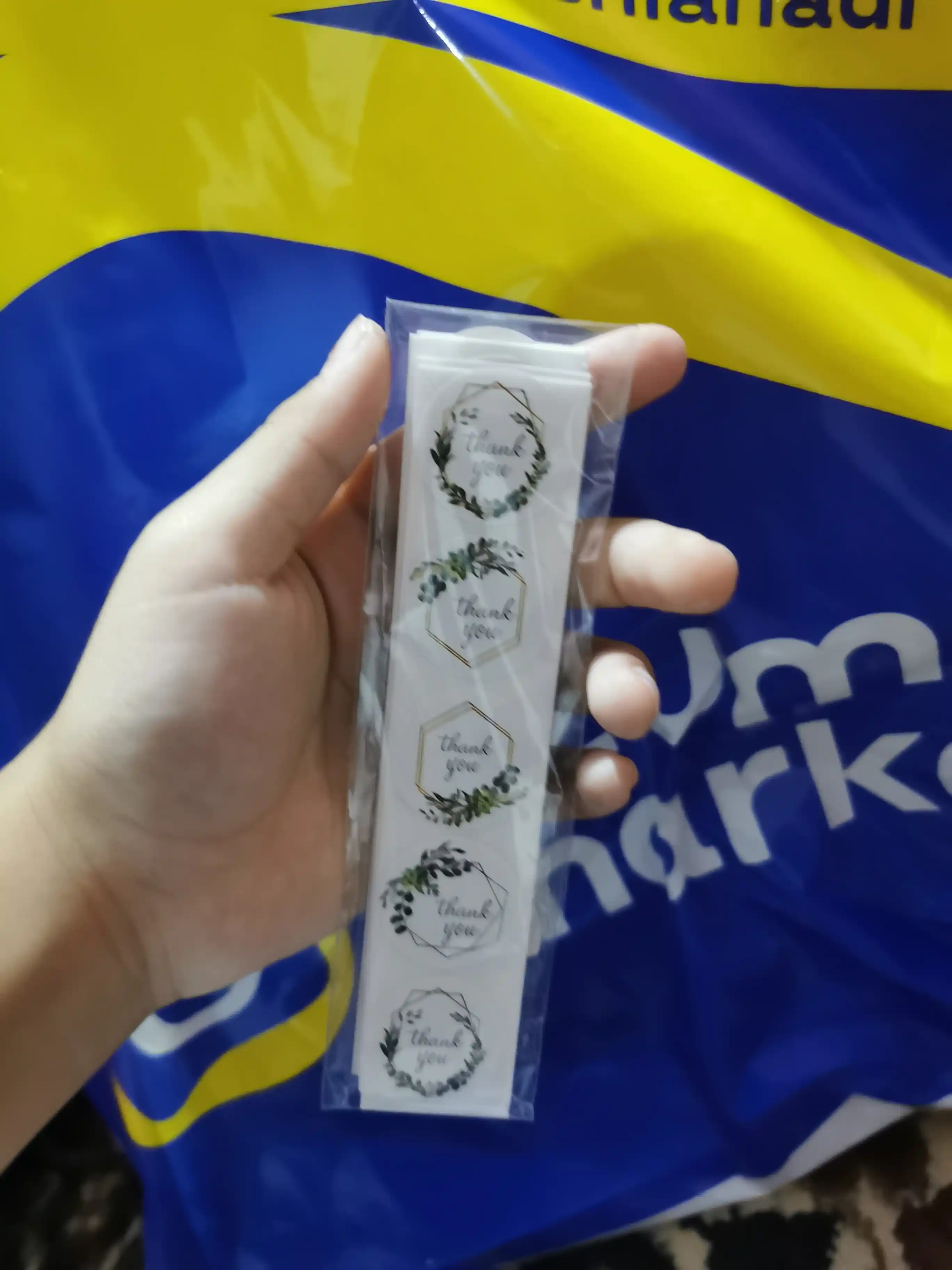Наклейки, стикеры круглые Cпасибо, Handmade, Thank You, Thanks, 50 шт, 250 мм