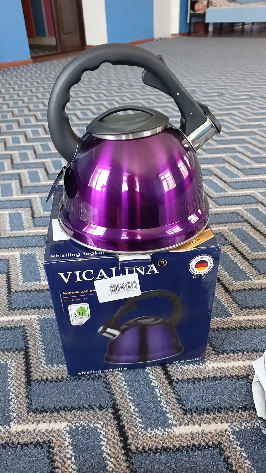 Чайник Vicalina, металлический, керамический, со свистком для всех видов плит