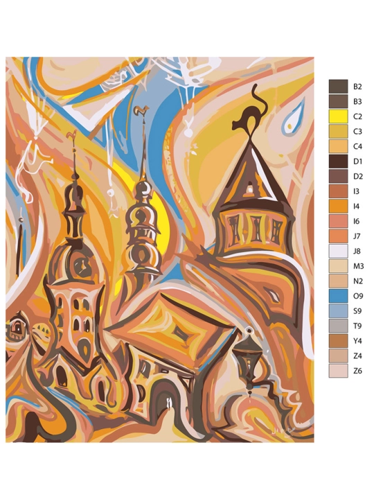 Картина рисование по номерам ARTERY "Абстракция", раскраска на холсте, 40 * 50 см