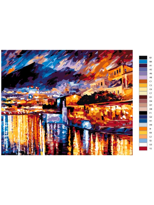 Raqamlar bo'yicha rasm chizish ARTERY "Abstraksiya", holstda chizmachilik, 40 * 50 sm