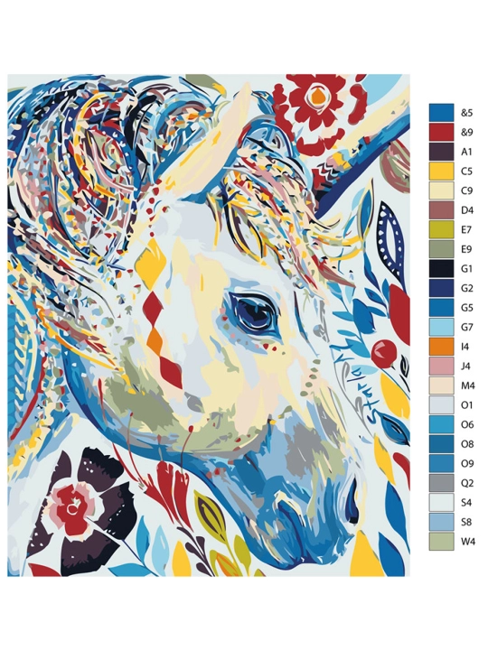 Raqamlar bo'yicha rasm chizish ARTERY "Abstraksiya", holstda chizmachilik, 40 * 50 sm