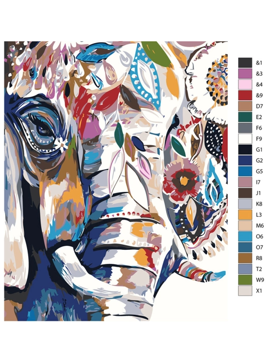 Raqamlar bo'yicha rasm chizish ARTERY "Abstraksiya", holstda chizmachilik, 40 * 50 sm