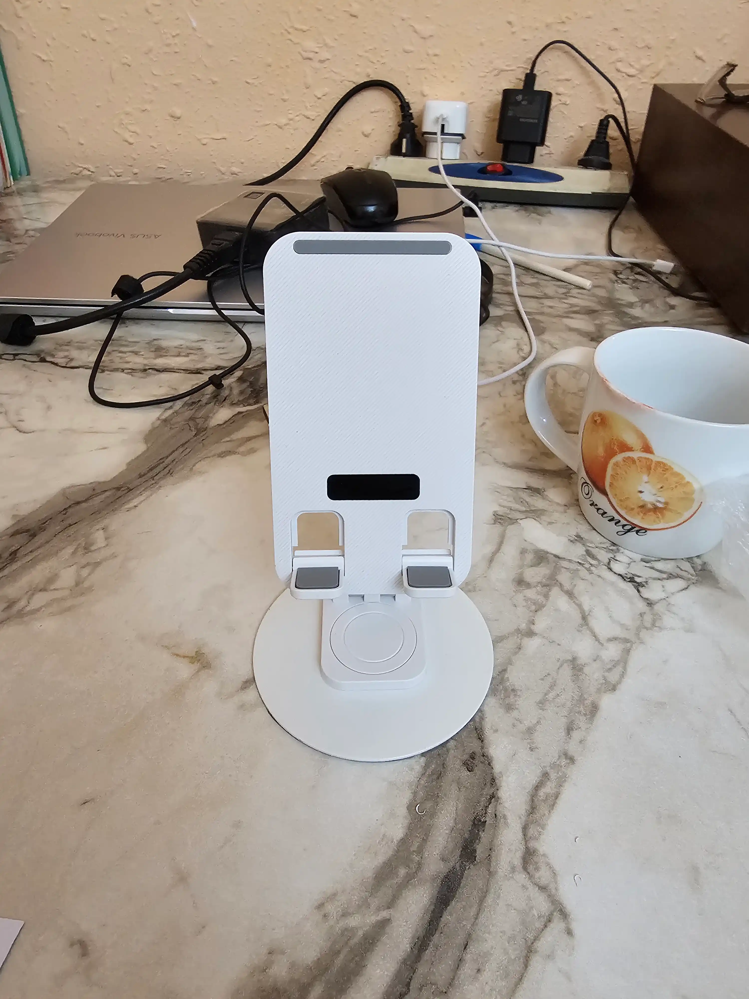 Planshet va telefon ushlagichi, 360 daraja aylanuvchi, metall asosda