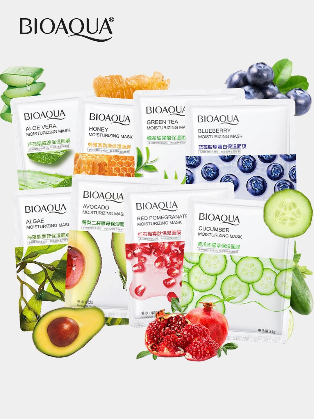 Тканевая маска для лица Bioaqua, с натуральными компонентами 25 г ...