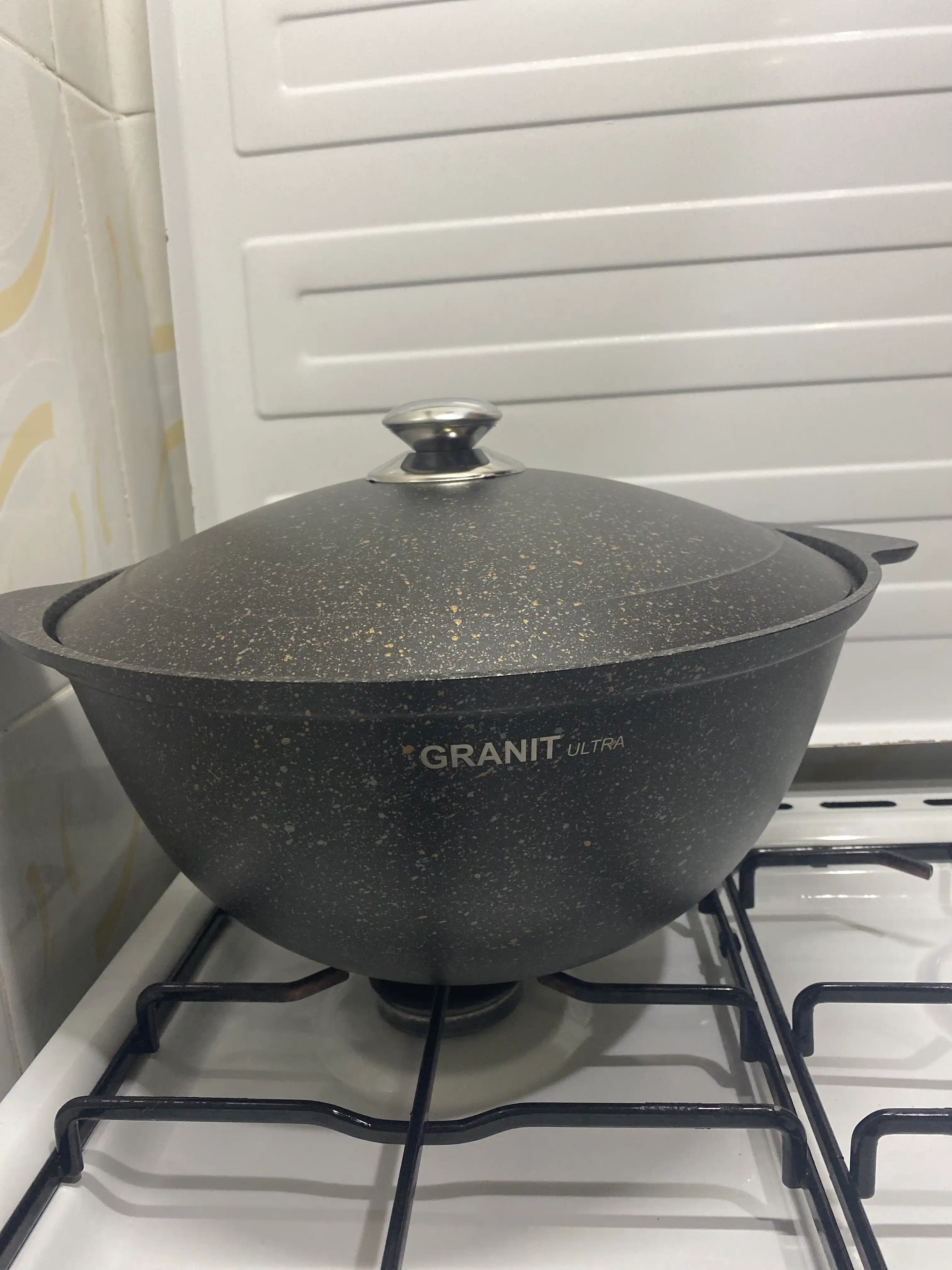 Казан для плова Kukmara, со стеклянной и не стеклянной крышкой, Granit Ultra 